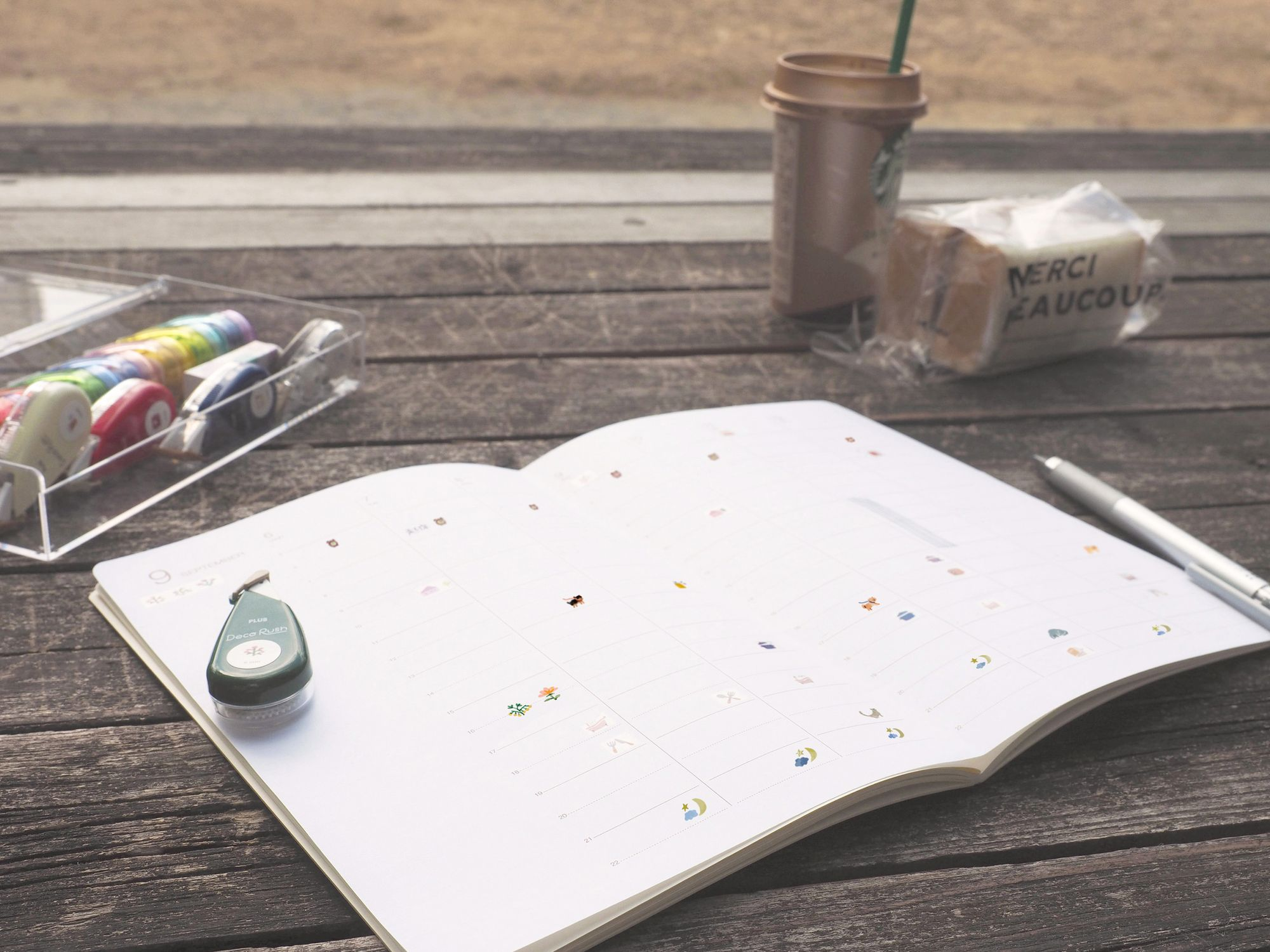 PLUS Deco Rush Decoration Tape CAFE