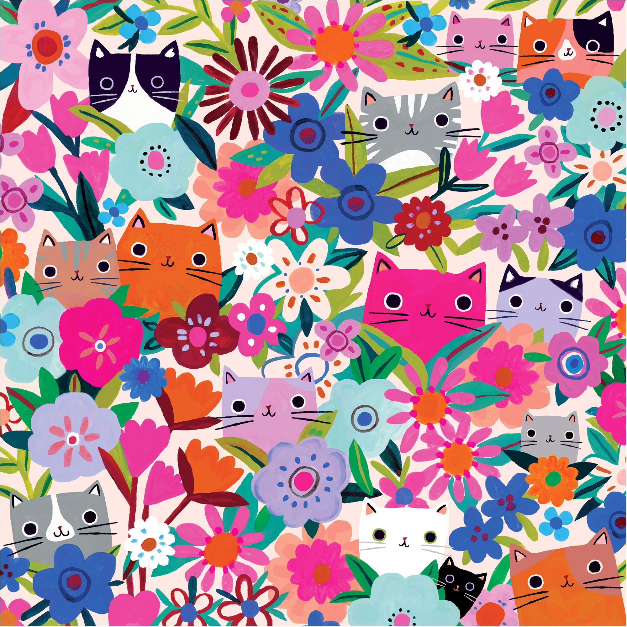Blooming Cats 500 Piece Family Puzzle