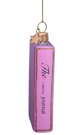 5 Minute Journal Glass Ornament