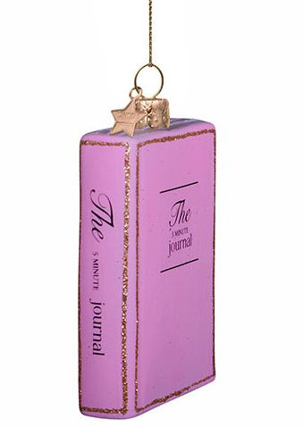 5 Minute Journal Glass Ornament