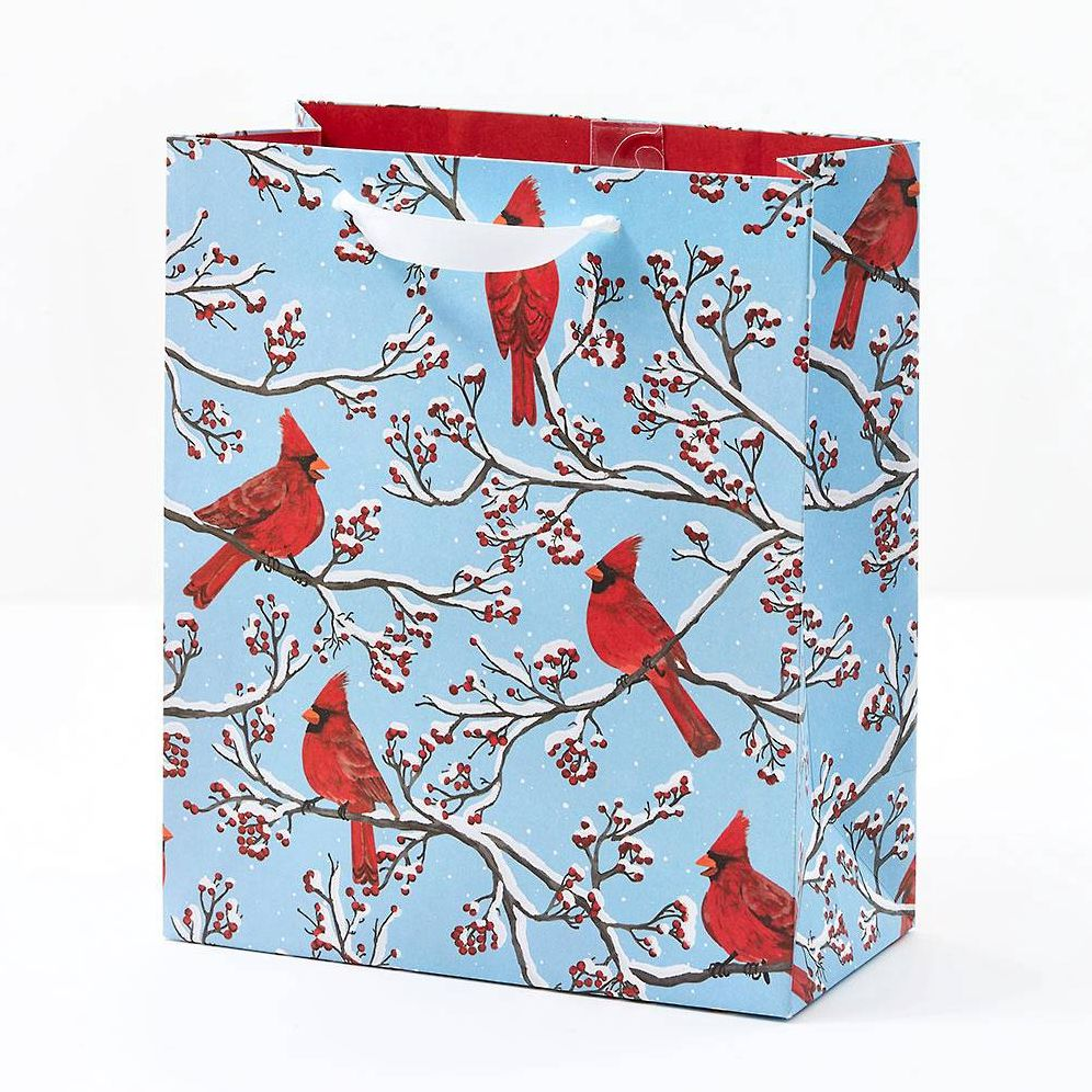 Winter Cardinals Medium Gift Bag