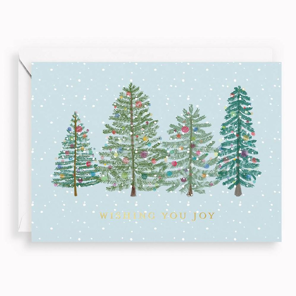 Watercolor Trees Holiday Card Set