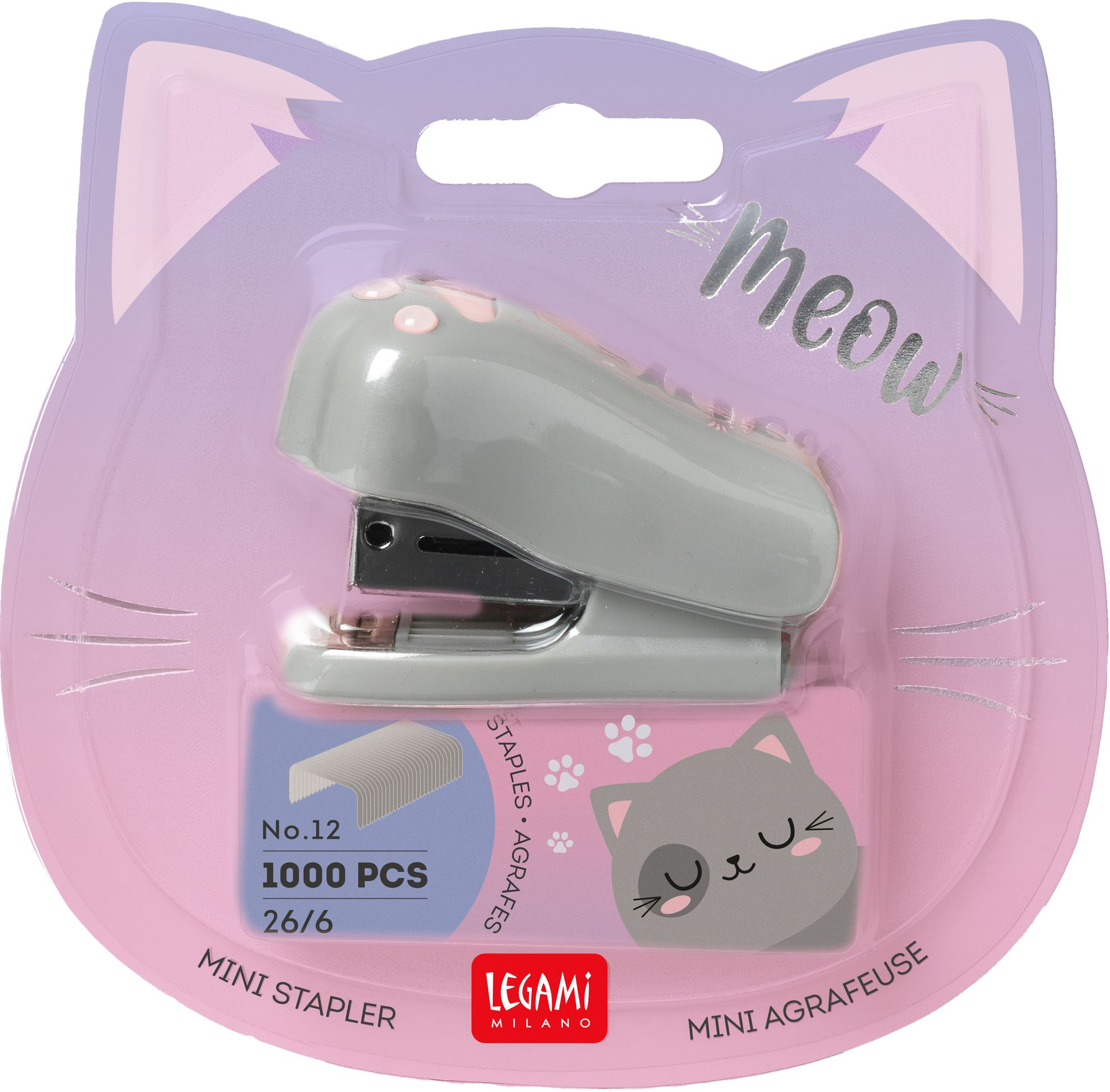 Legami Mini Stapler - Meow - Kitty