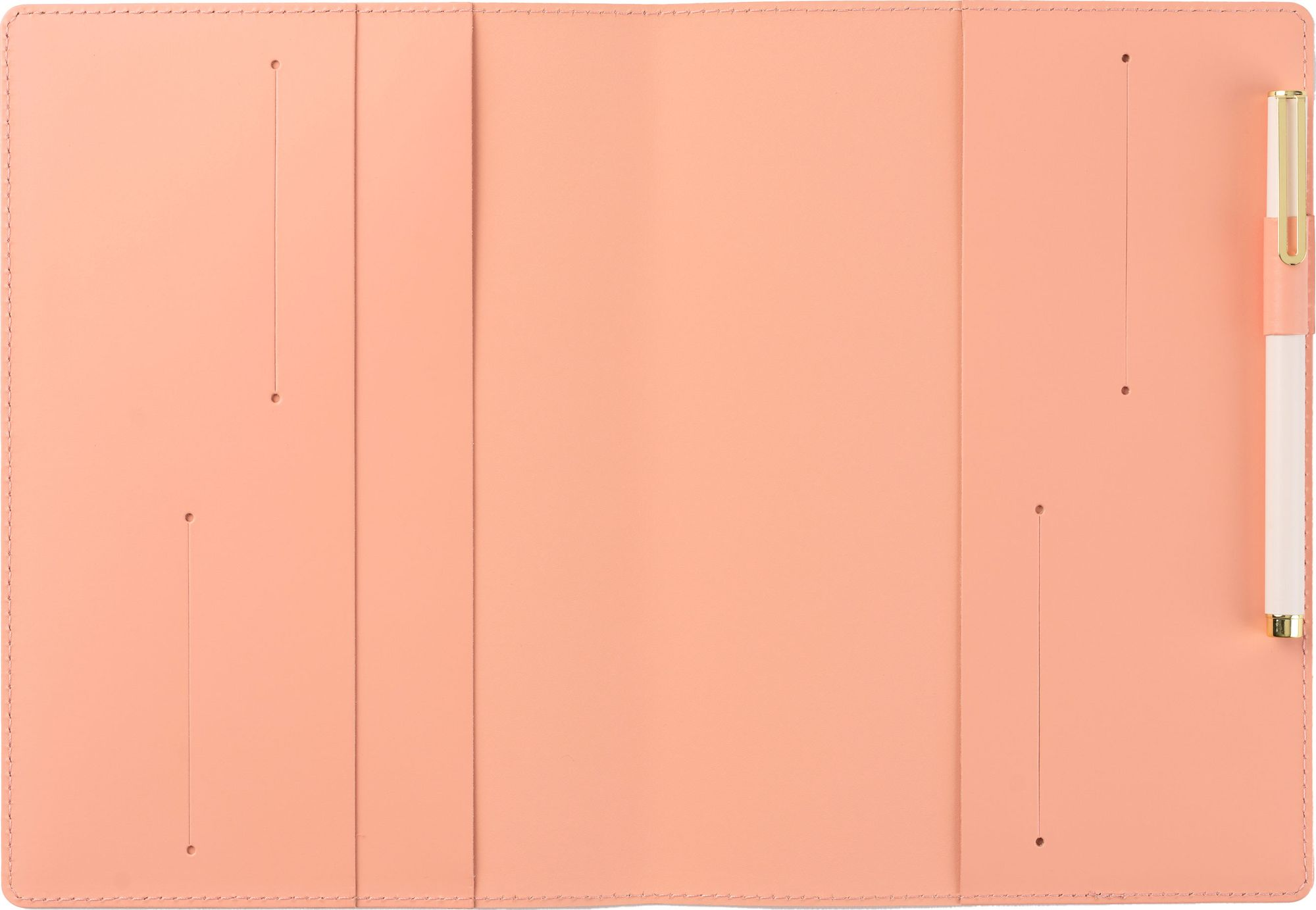 Paper Source Peach Leather Refillable A5 Journal Cover