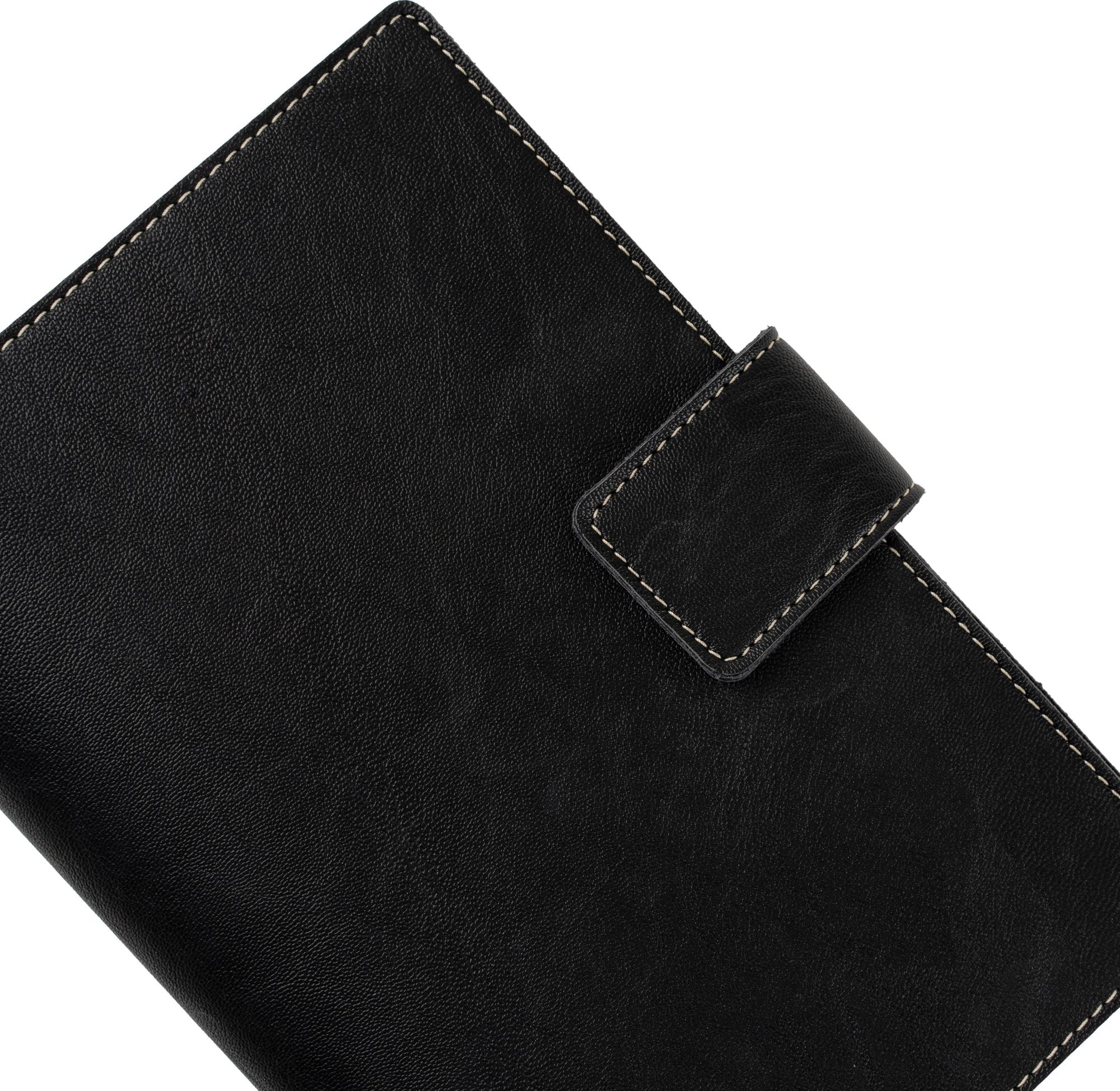 Paper Source Black A5 Leather Journal Cover with Clasp