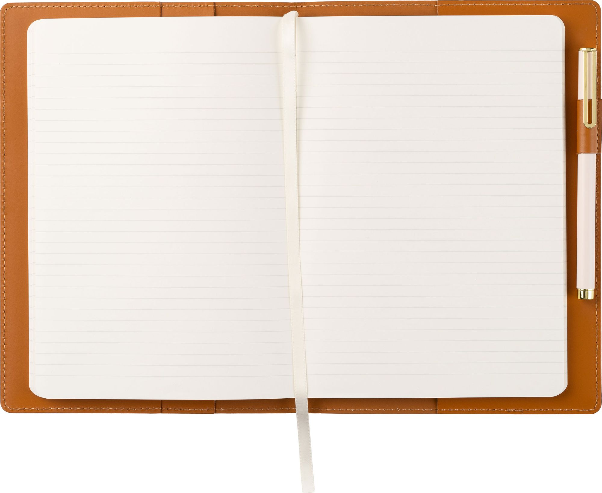 Paper Source Tan Leather Refillable A5 Journal Cover