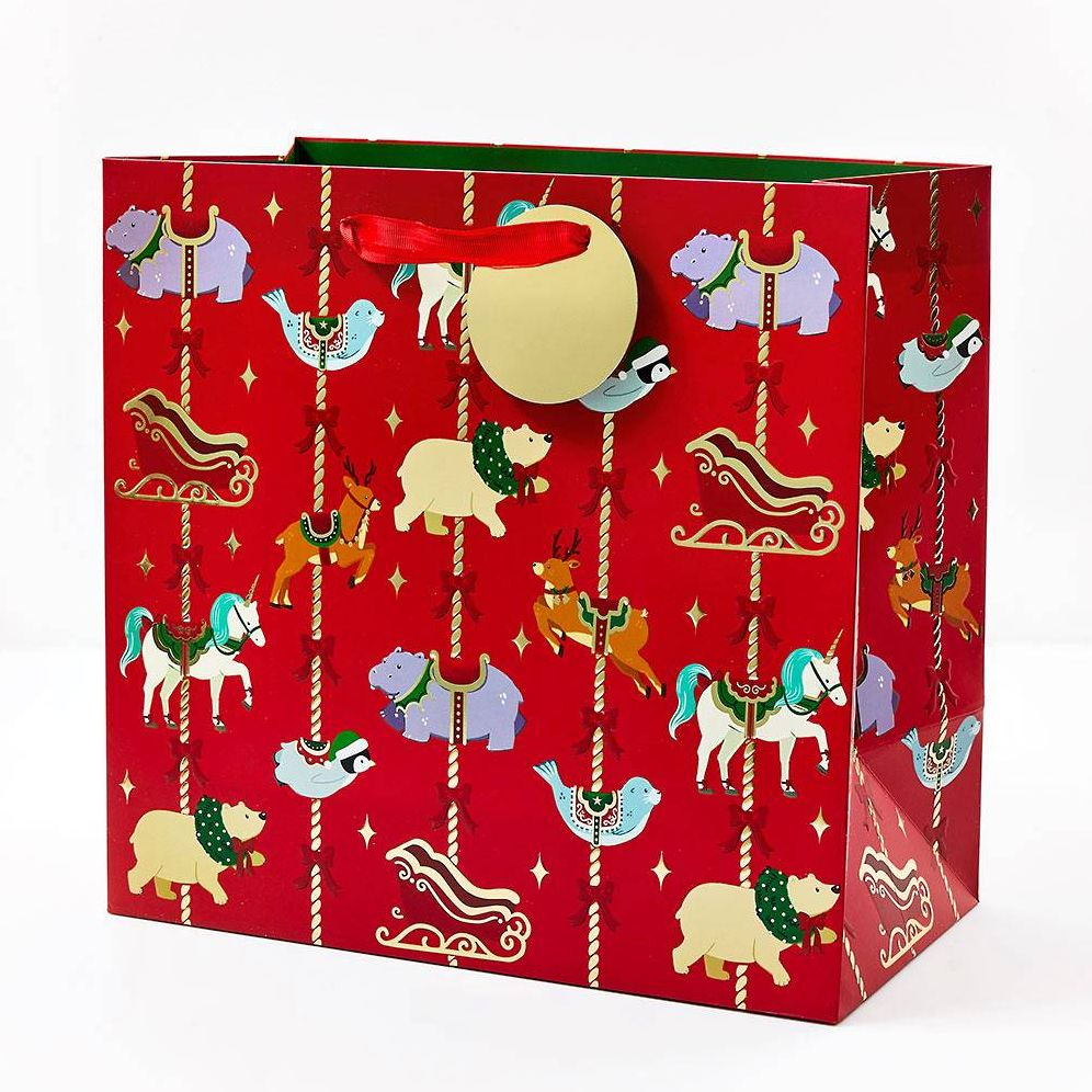 Holiday Carousel Large Gift Bag