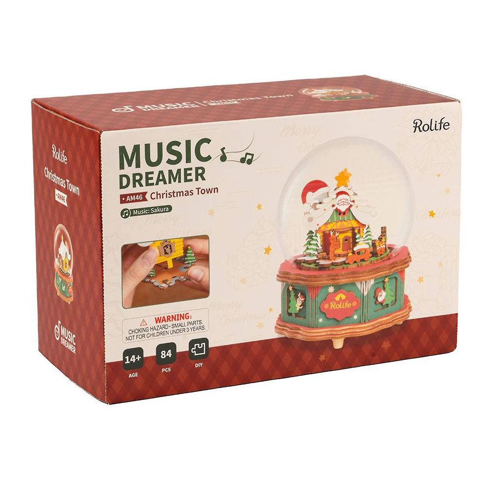 Christmas Town Snowglobe DIY Music Box | Paper Source