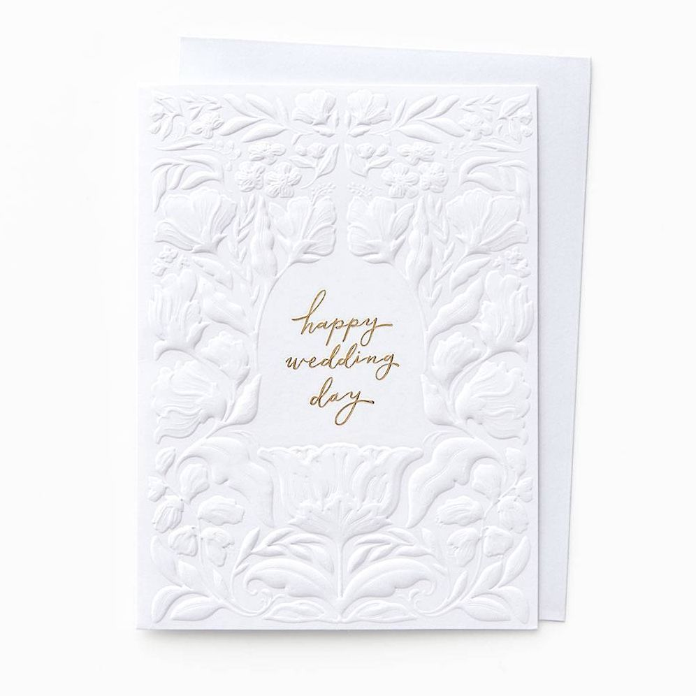 WED OFF/EMBL A6 Diecut Window Floral FLD