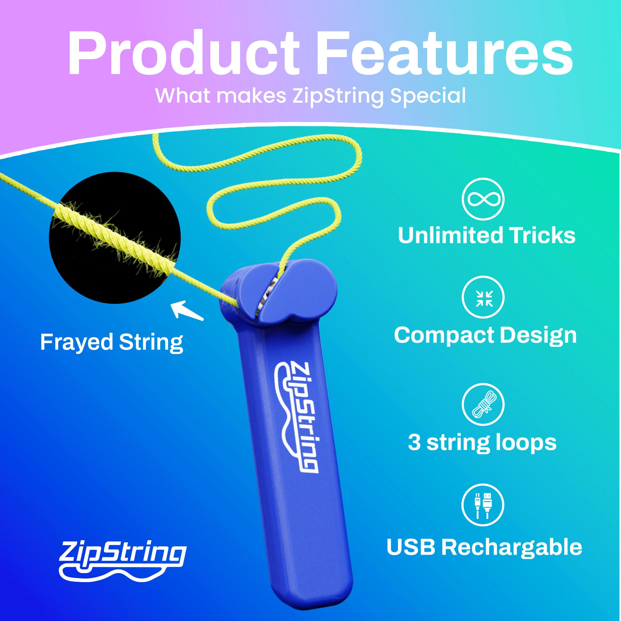 ZipString Blue