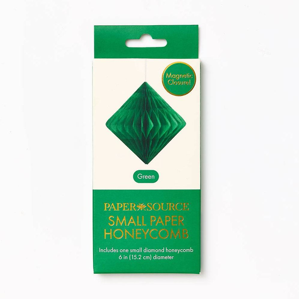 Diamond Paper Honeycomb Ball,Green,Small 6 inches
