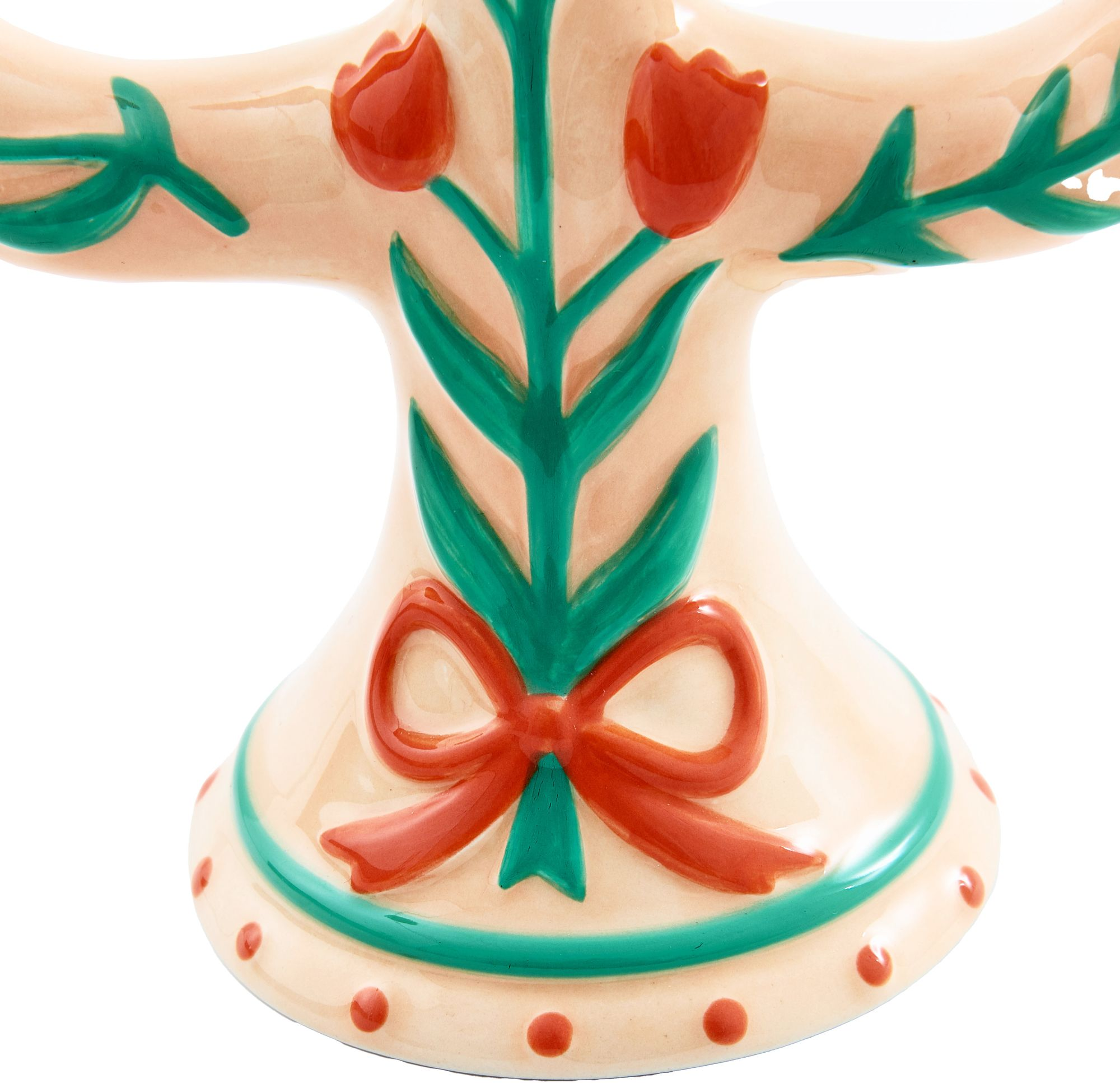 Handpainted Ceramic Candle Holder