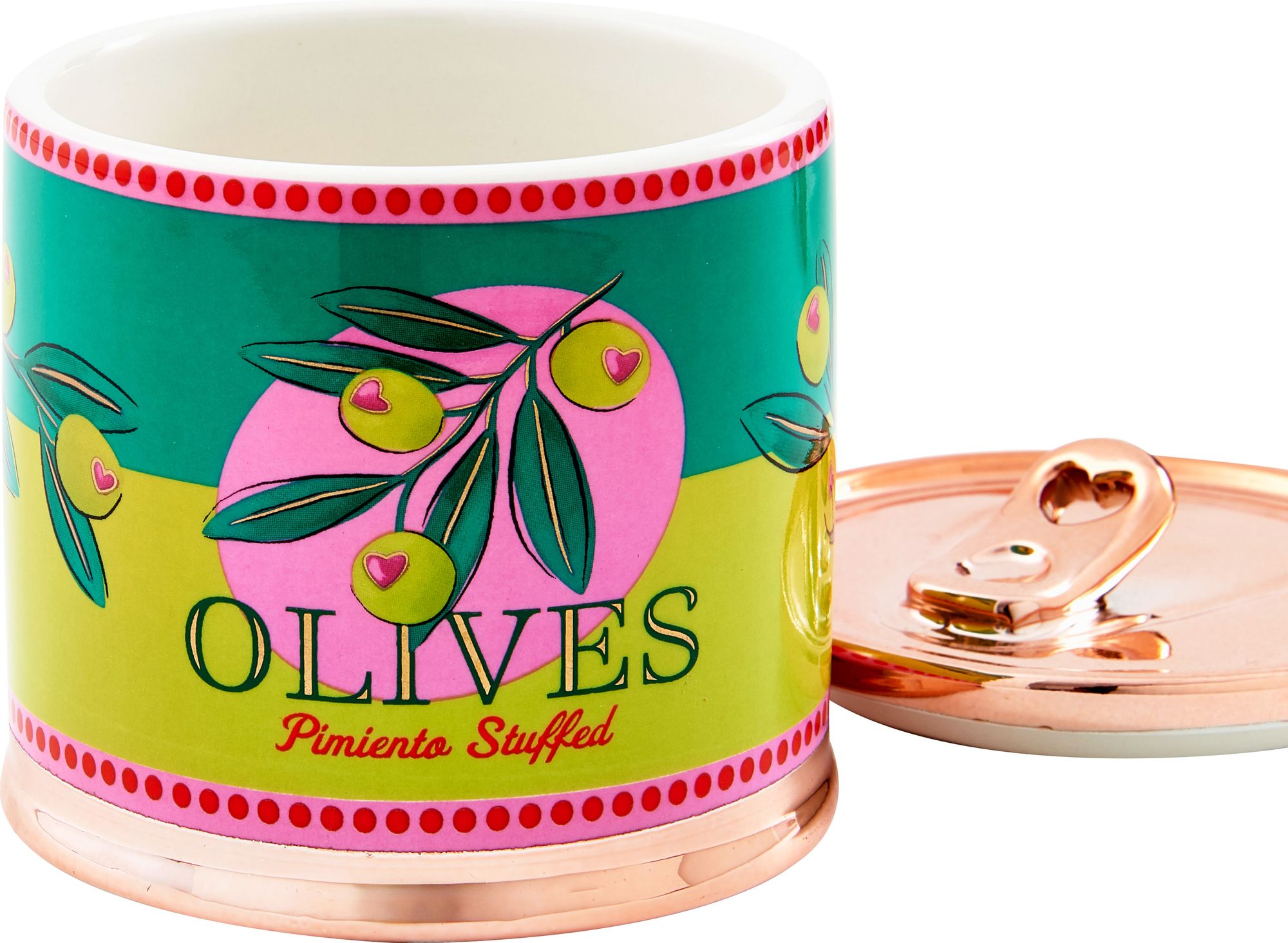 Olive Lidded Trinket Dish