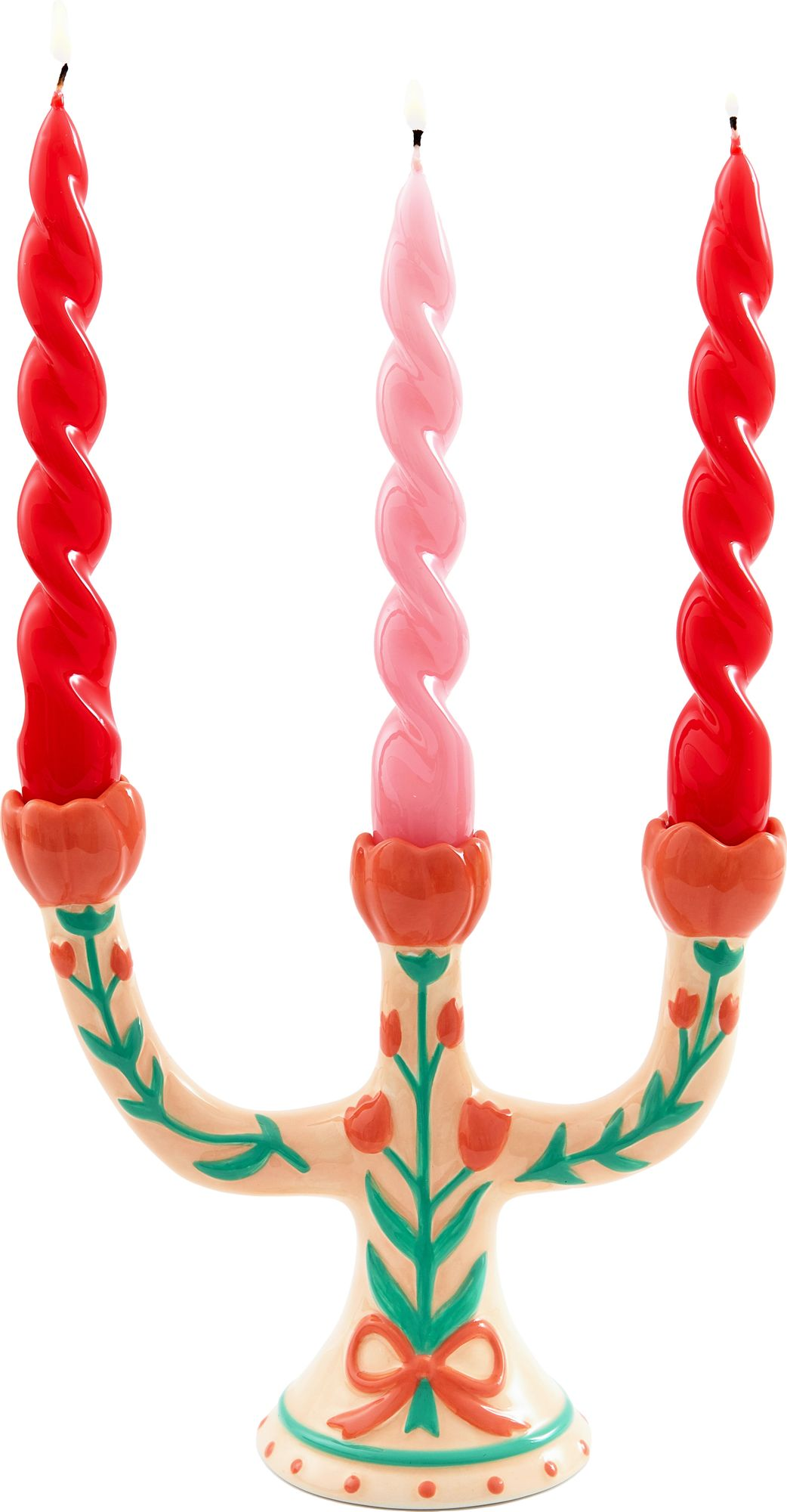 Handpainted Ceramic Candle Holder