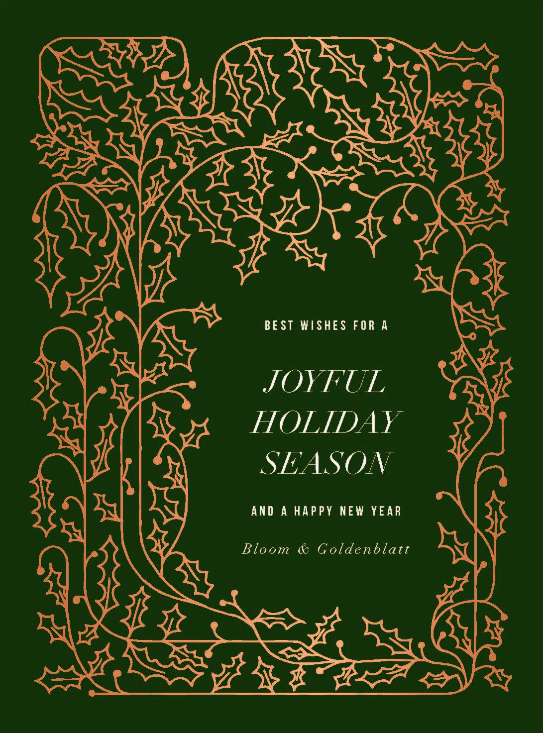 Holly Forest Holiday Card
