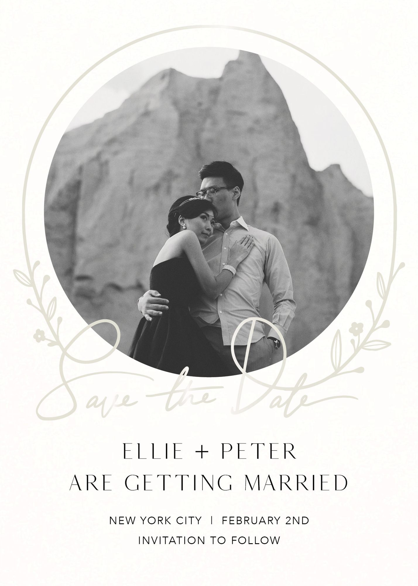 Aurv©ole Foil Save the Date Card