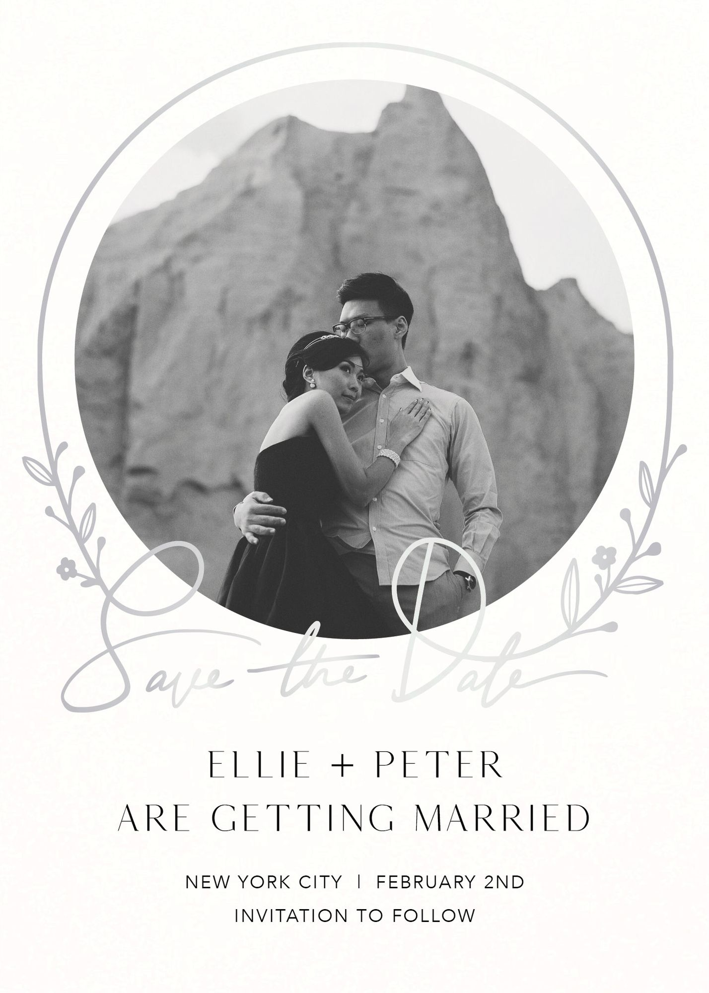 Aurv©ole Foil Save the Date Card