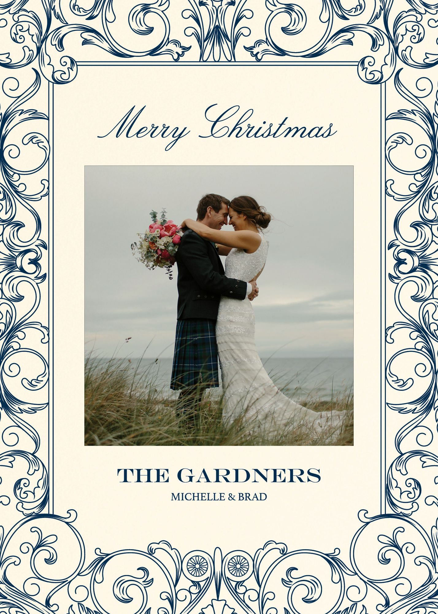 Baroque Holiday Photo Card