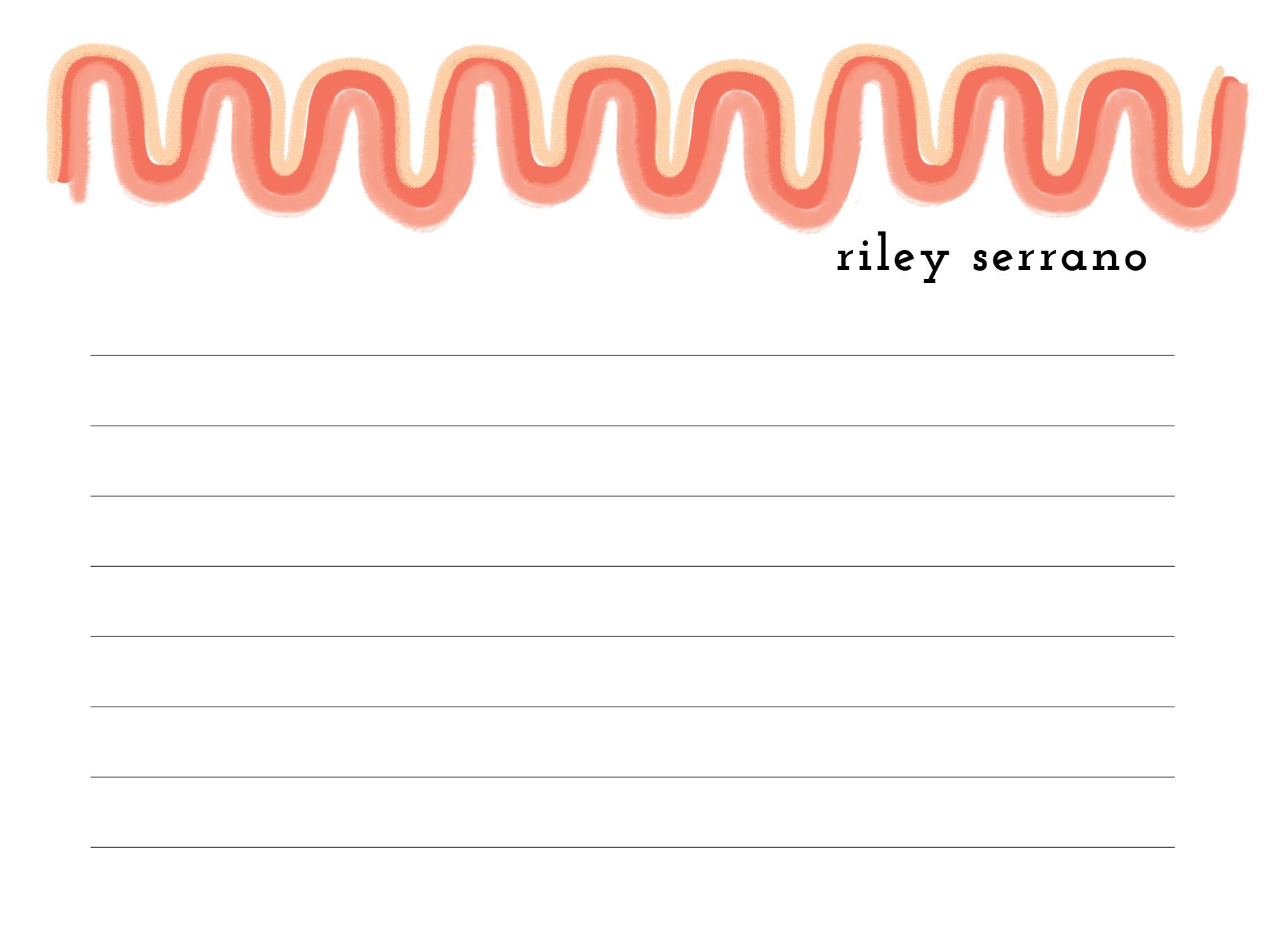 Doodle Wave Bright Stationery