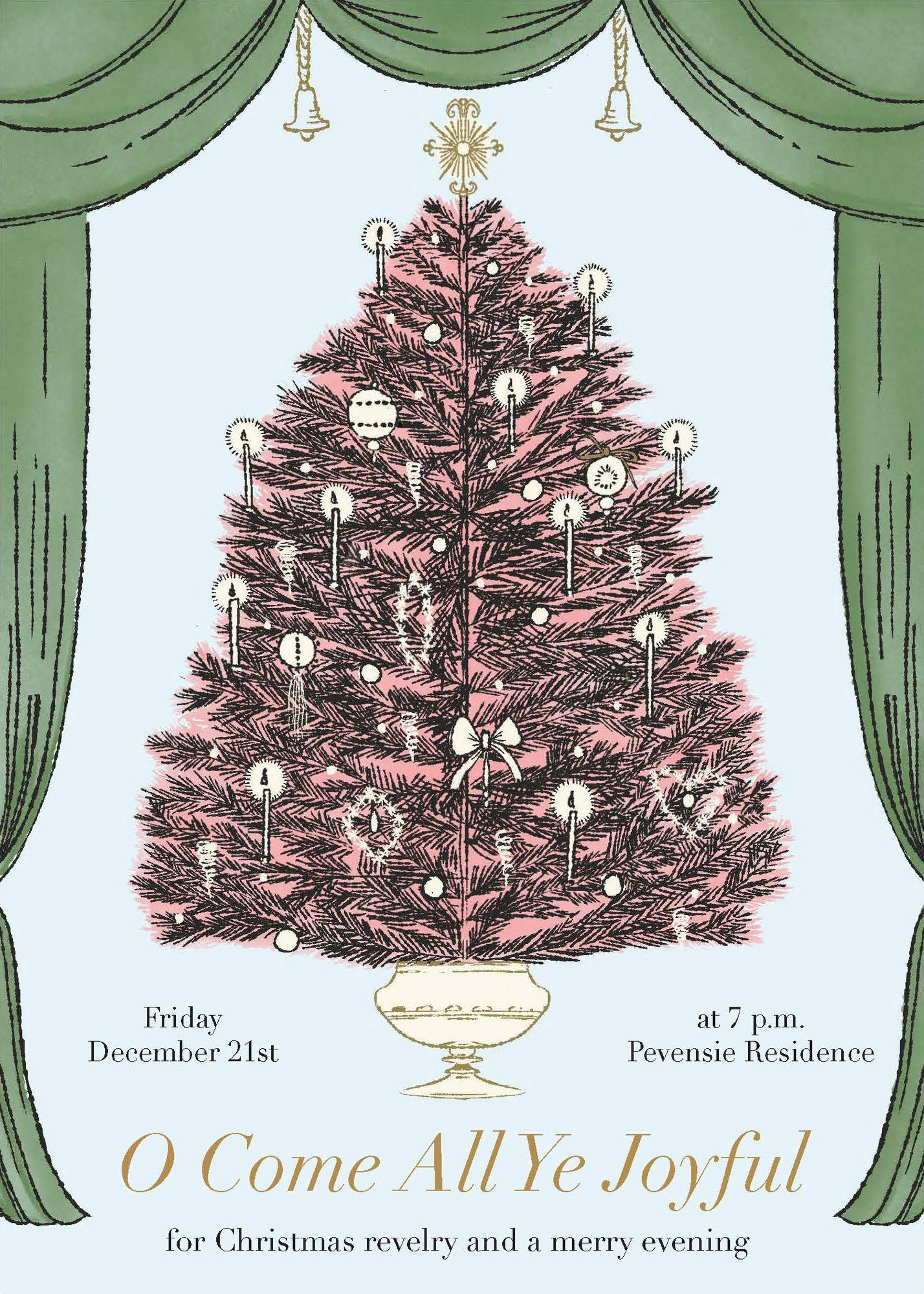 Christmas Tree Viewing Holiday Card