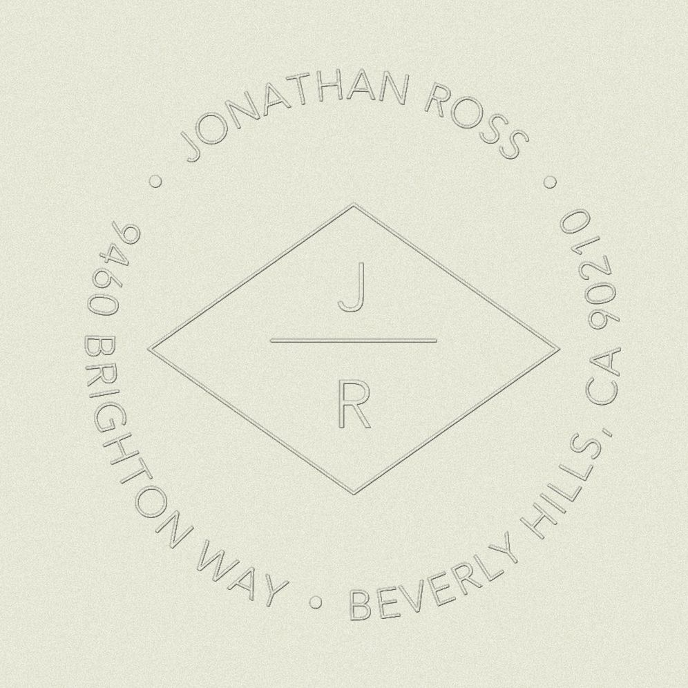 Modern Diamond Custom Embosser Plate