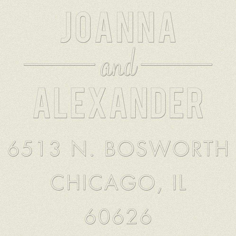 Playbill Custom Embosser Plate with Embossing Tool