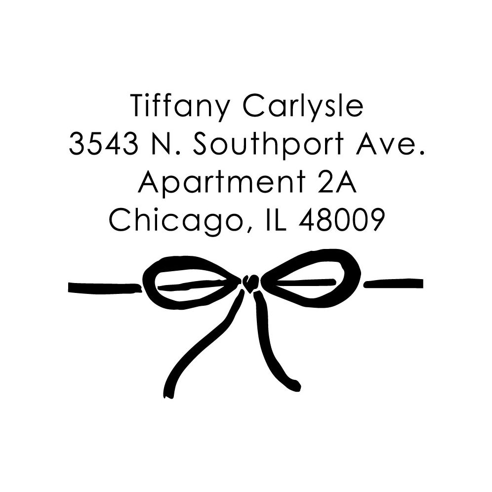 Tied with a Bow Custom Stamp