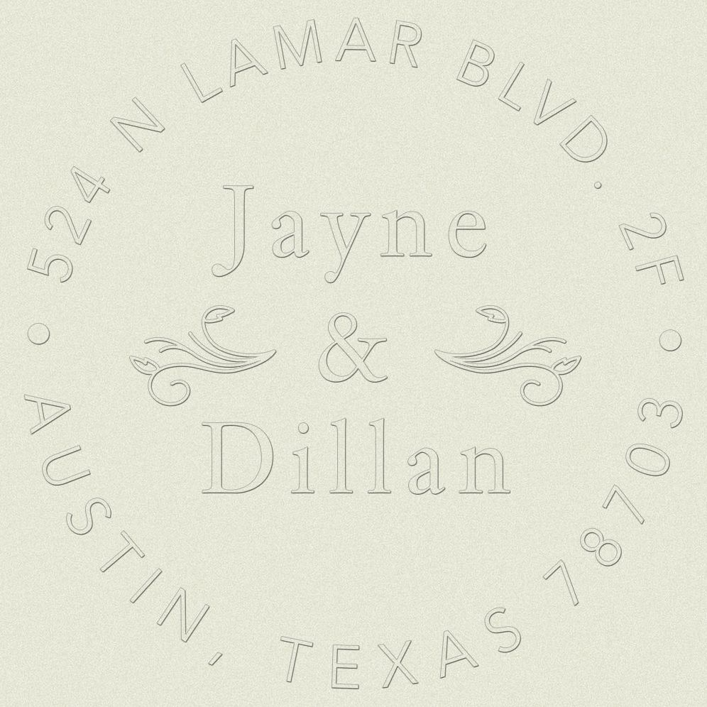 Bistro Detail Custom Embosser Plate with Embossing Tool