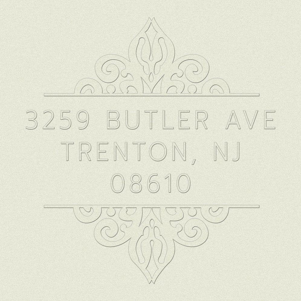 Ornate Custom Embosser Plate with Embossing Tool