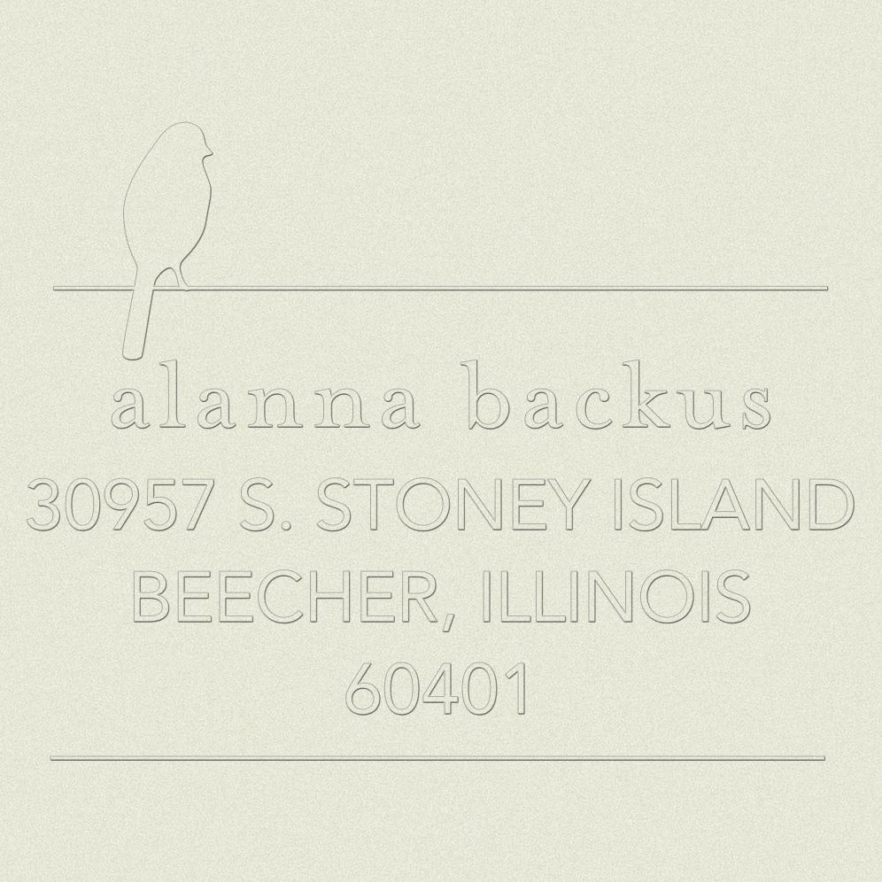 Bird on a Wire Custom Embosser Plate with Embossing Tool