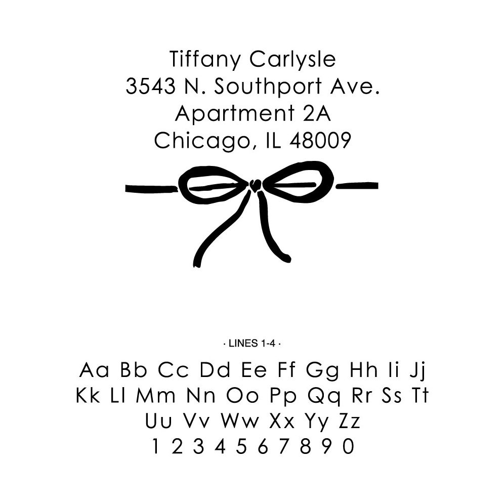 Tied with a Bow Custom Stamp