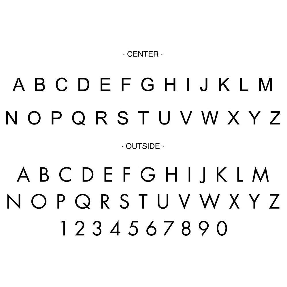 Single Bold Monogram Custom Embosser Plate with Embossing Tool