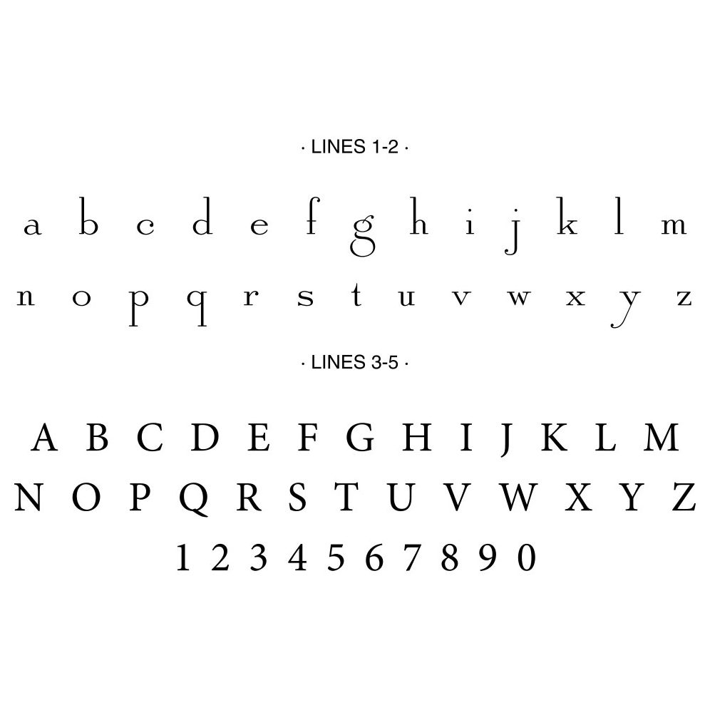 Script Accent Custom Embosser Plate with Embossing Tool