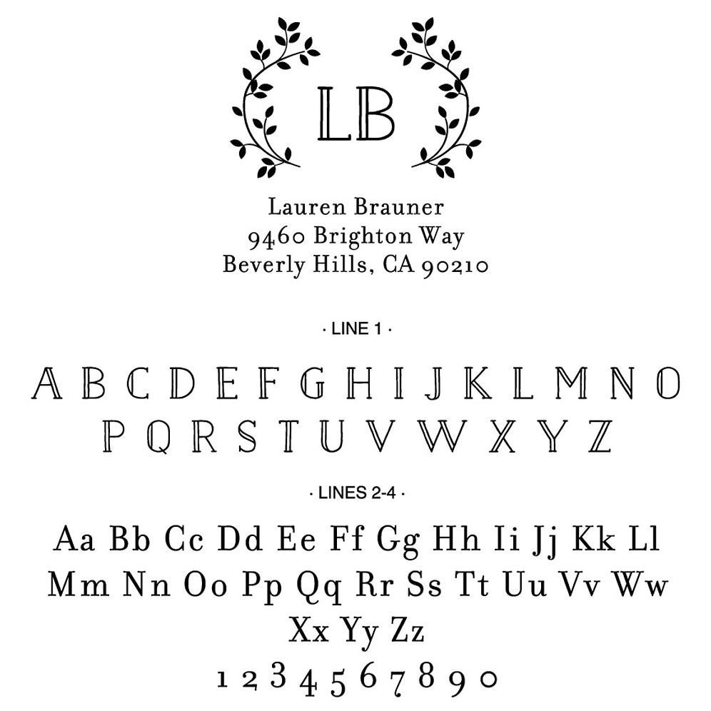 Vine Frame Custom Stamp