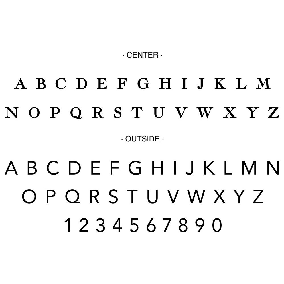 Single Initial Monogram Custom Embosser Plate with Embossing Tool