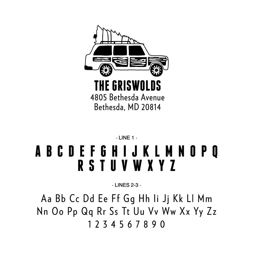 Vintage Car Custom Stamp and Stamp Tool