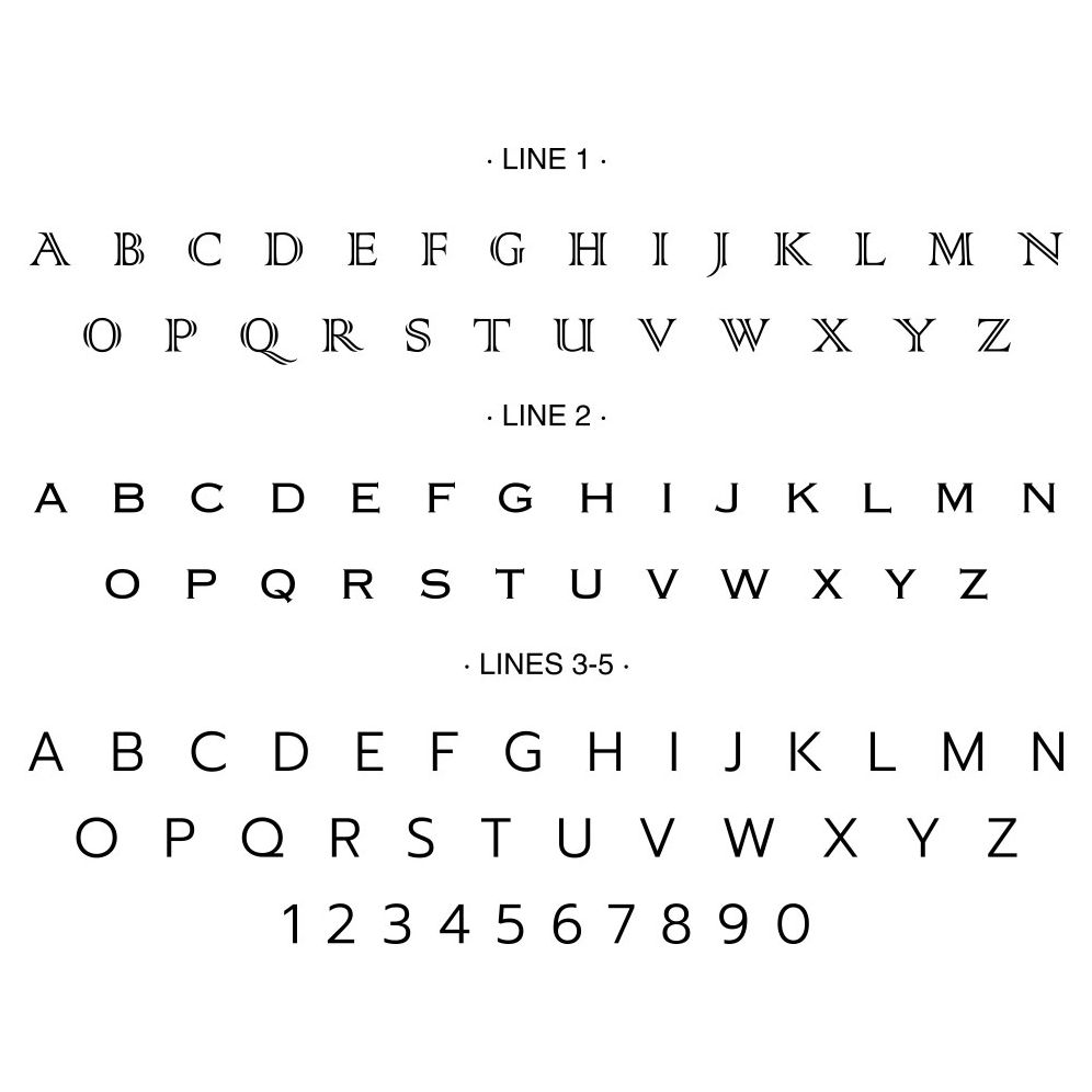 Initial Scrolls Custom Embosser Plate with Embossing Tool