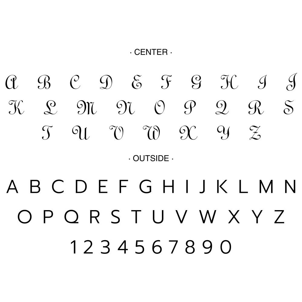 Modern Script Custom Embosser Plate with Embossing Tool