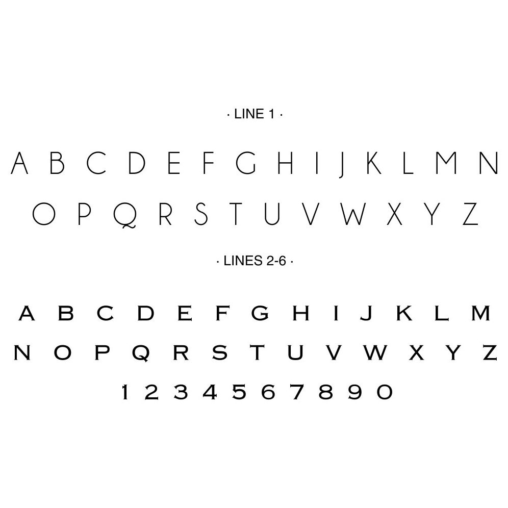 Modern Ampersand Custom Embosser Plate with Embossing Tool