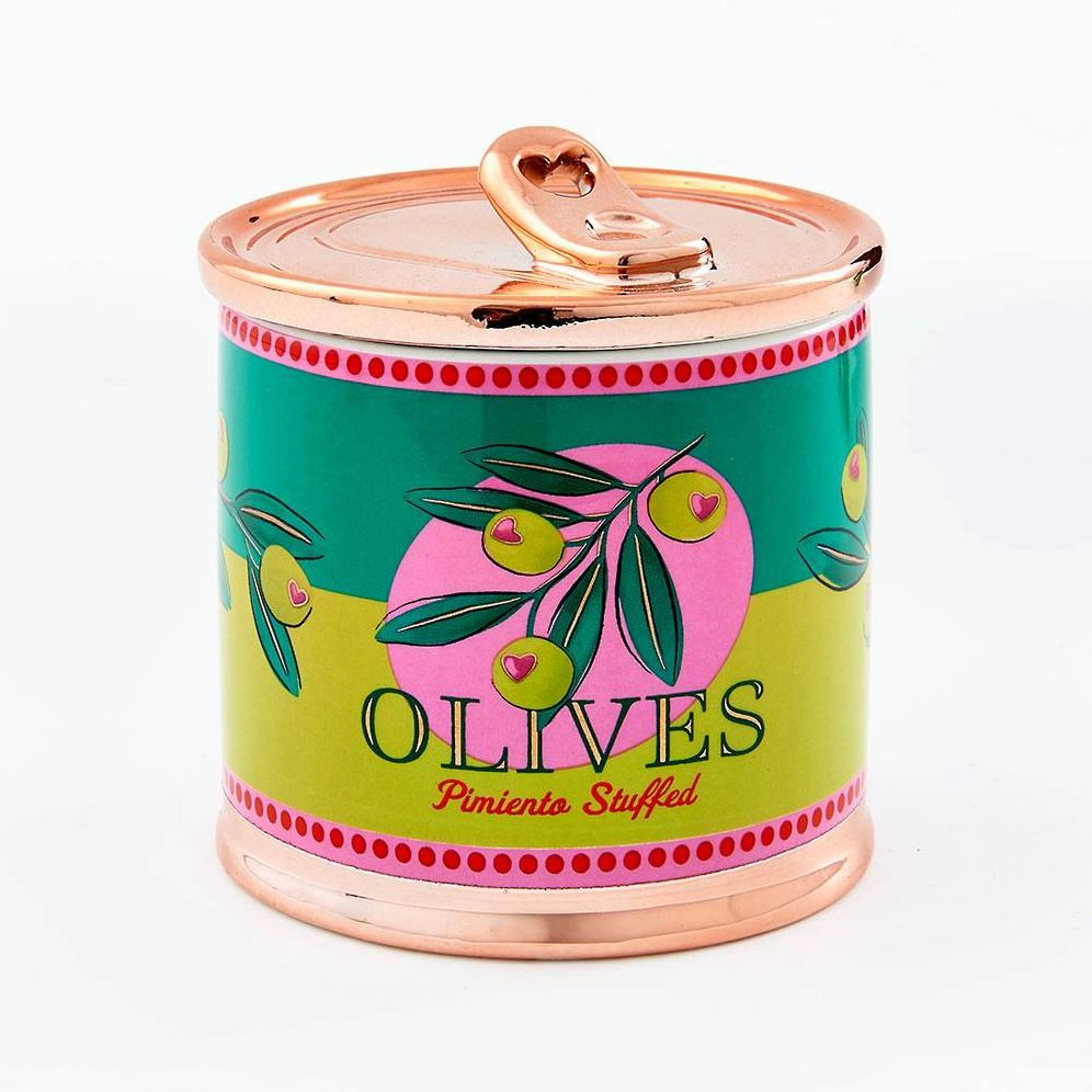 Olive Lidded Trinket Dish