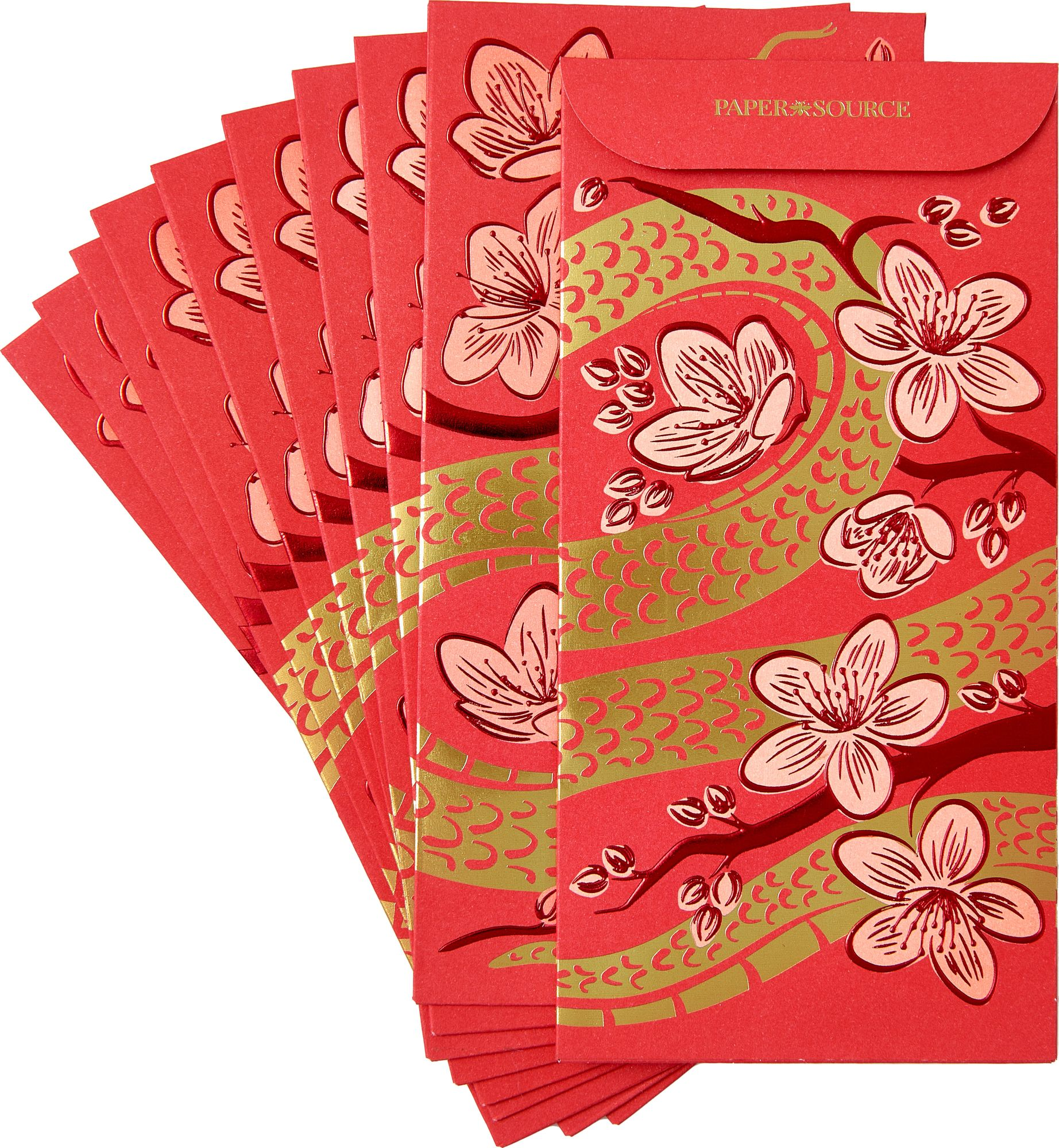 LNY OFF/FOIL 3.5x7 Year of the Snake Envelope S/10