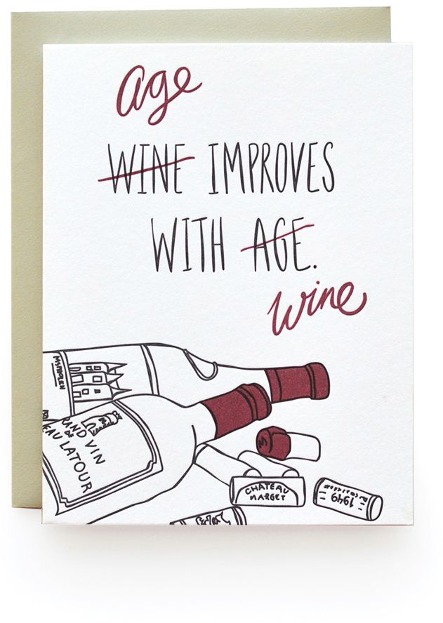 Age/Wine Birthday Card