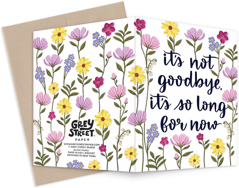 So Long For Now Goodbye Card