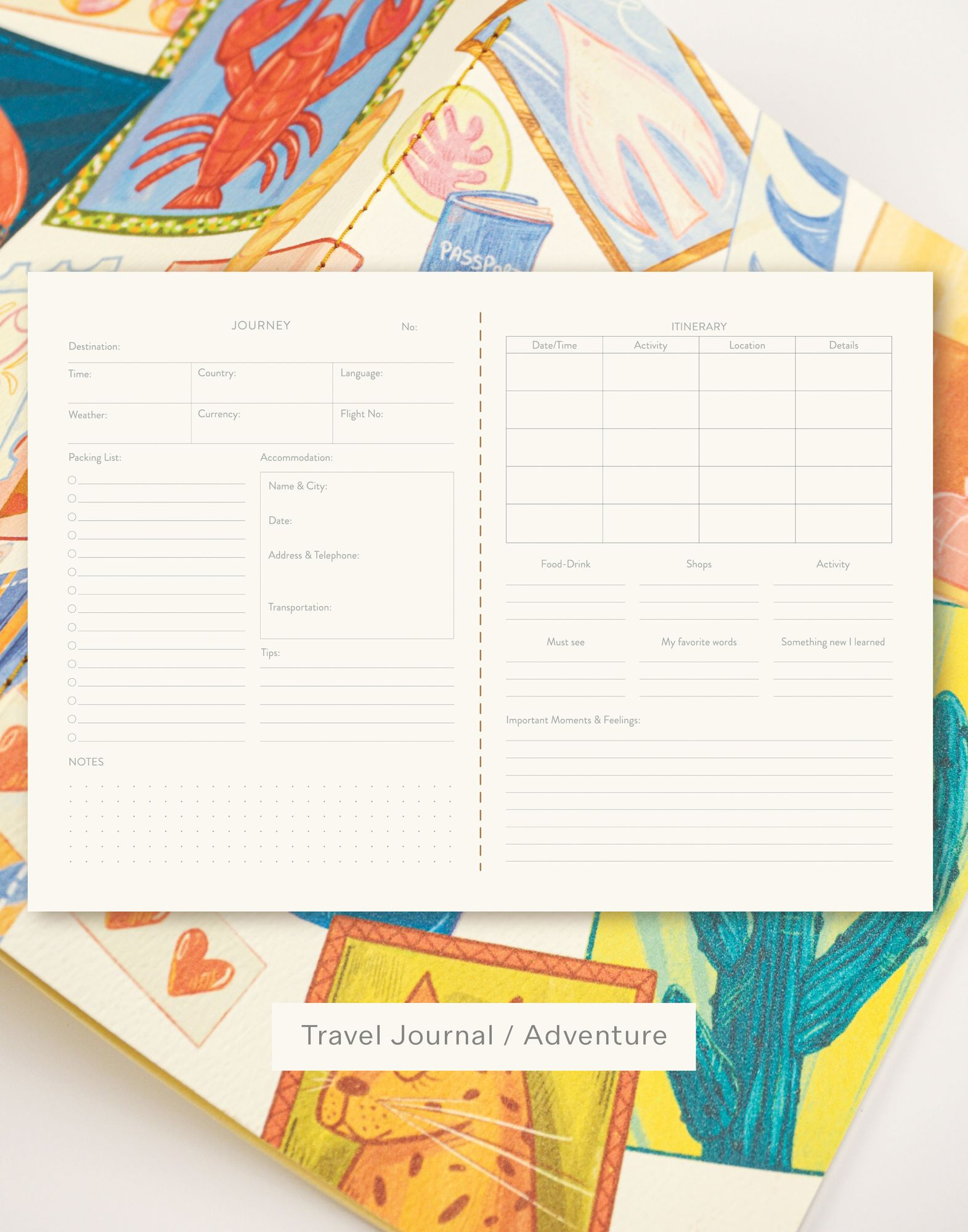 Handmade Travel Journal / Adventure