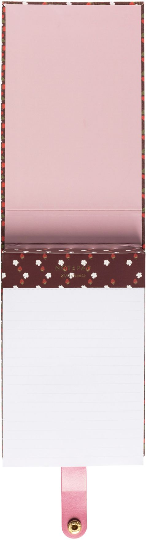 Strawberry Fields Book Cloth Notepad w Snap Closure - Exclusive