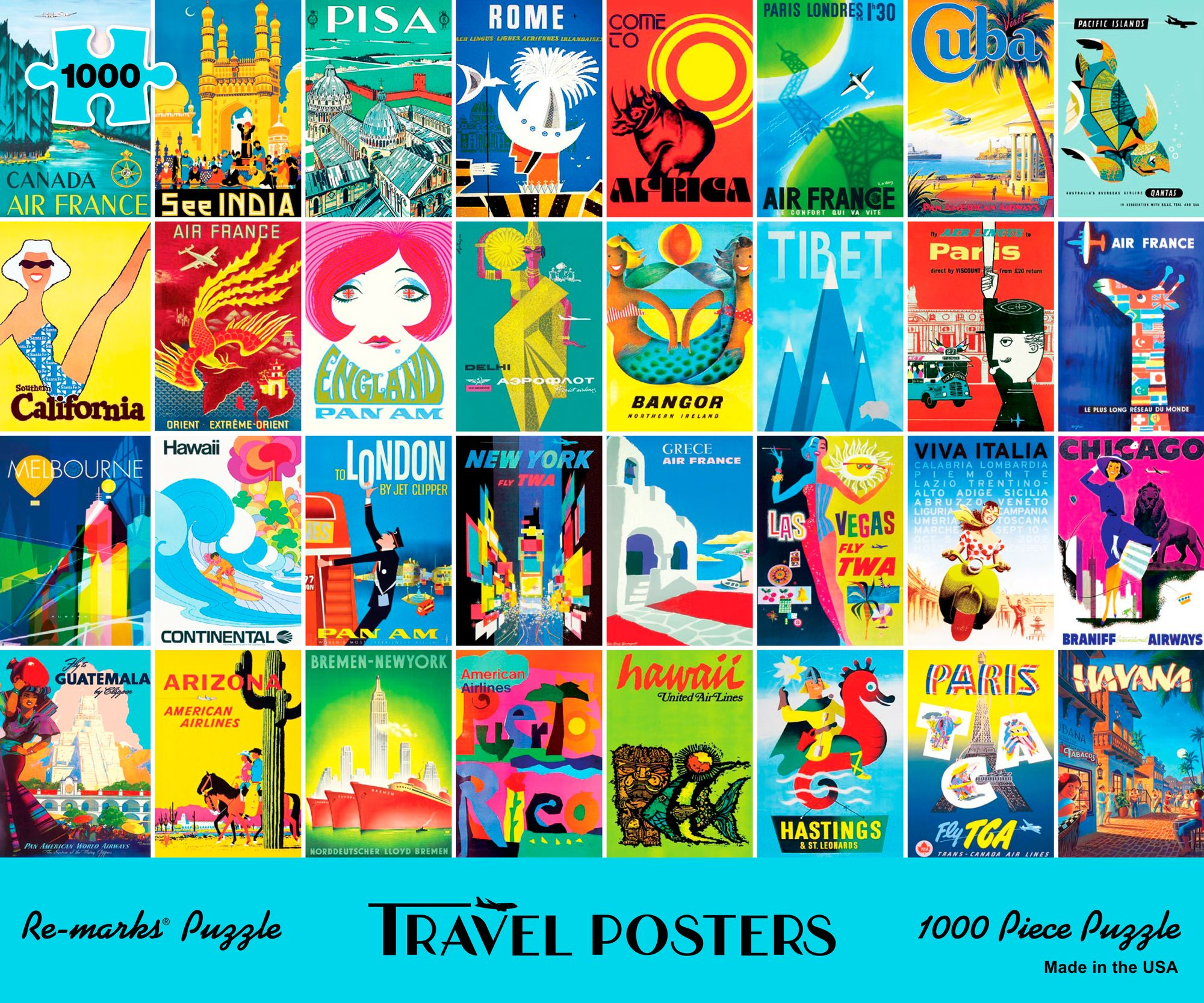 Travel Posters 1000-Piece Jigsaw Puzzle