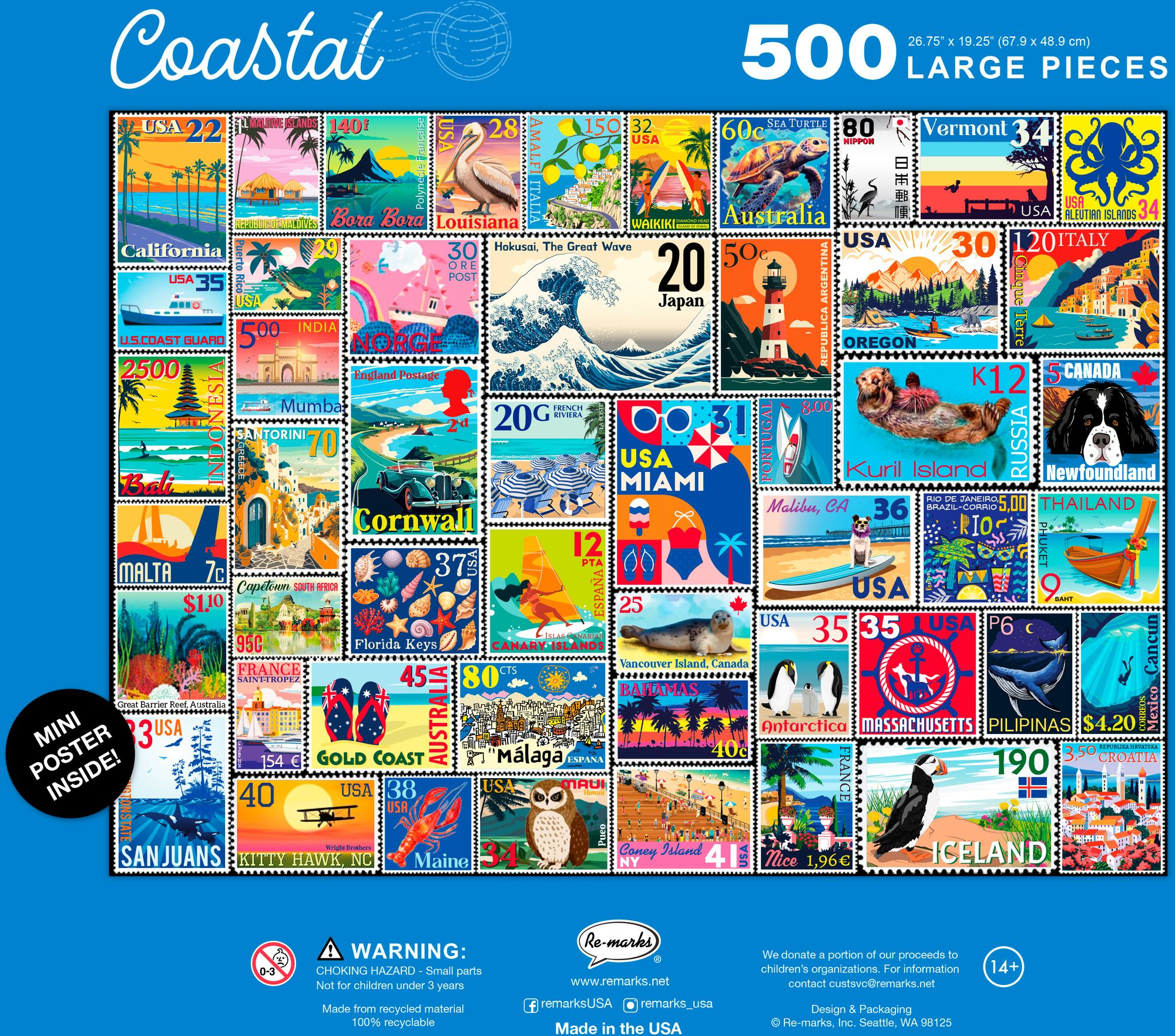 Coastal 500 Large Piece Jigsaw Puzzle