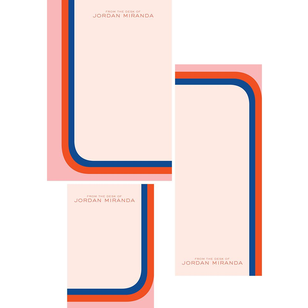 Retro Curves Mixed Personalized Notepads