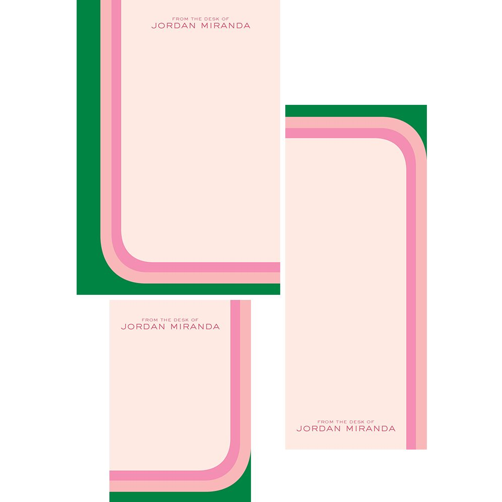 Retro Curves Mixed Personalized Notepads