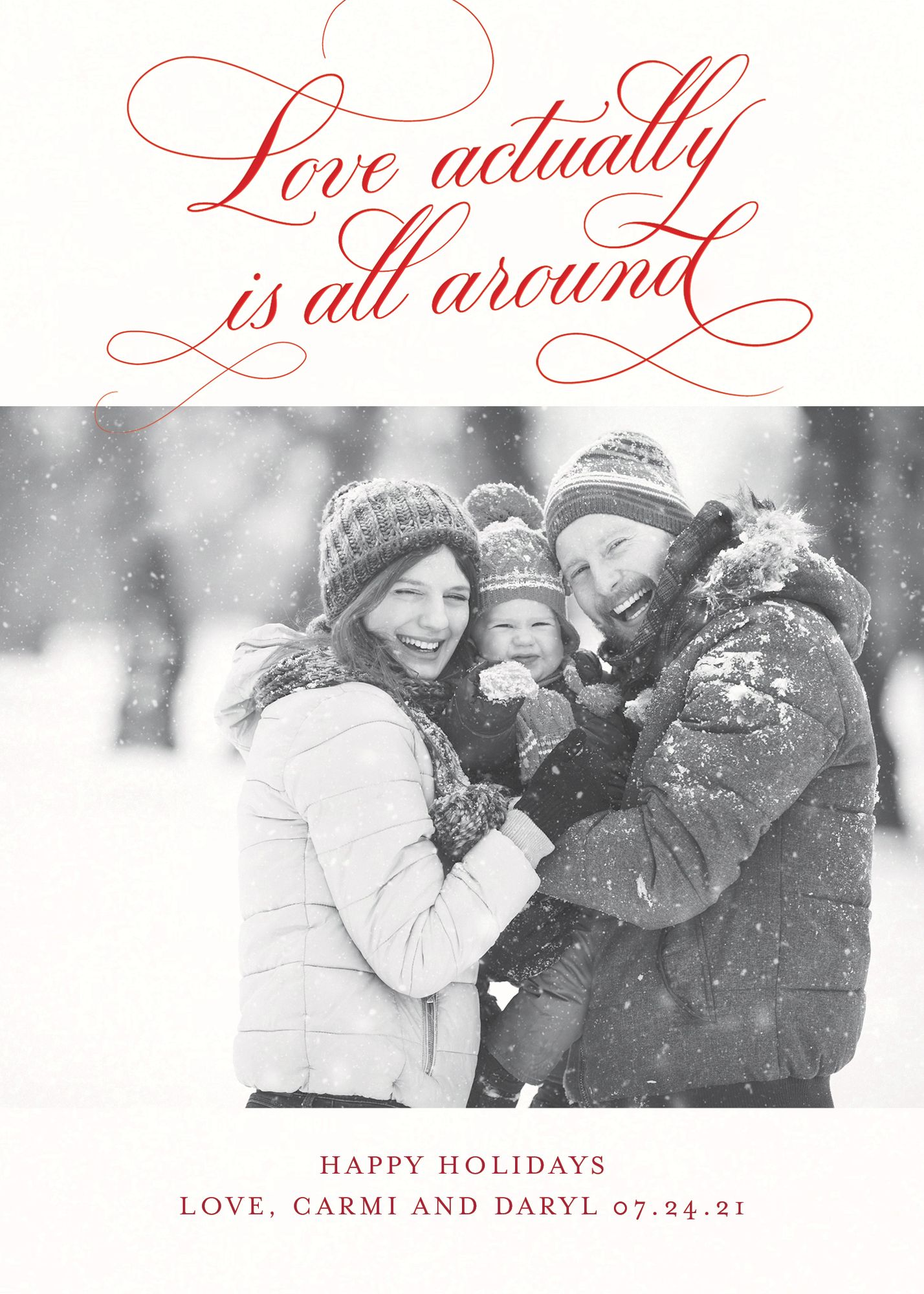 Actually Love Holiday Photo Card